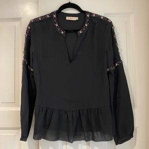 Tory Burch Silk Peplum Blouse